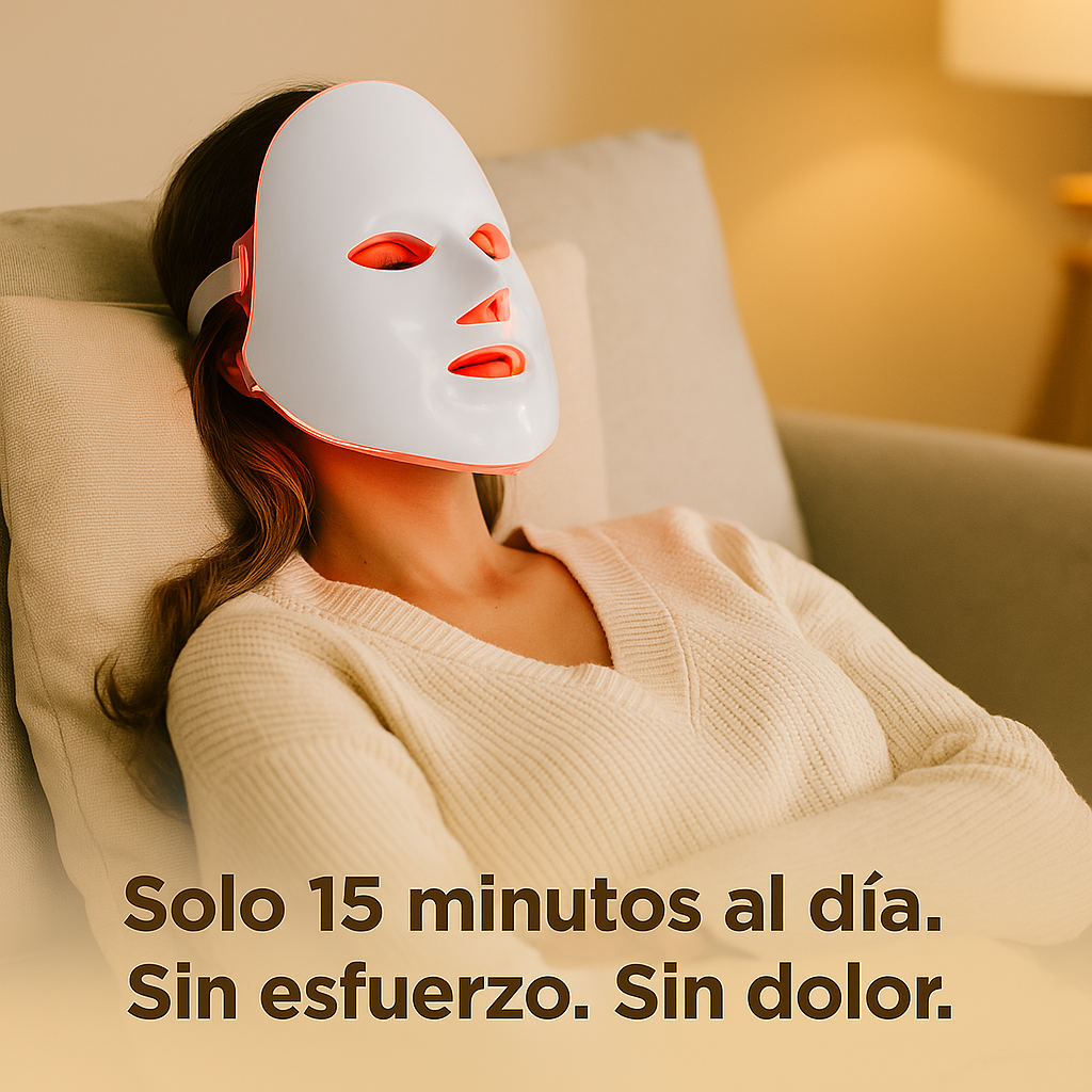 DermaLux® LED 7 en 1 | Rejuvenecimiento, Antiacné y Luminosidad Profesional en Casa