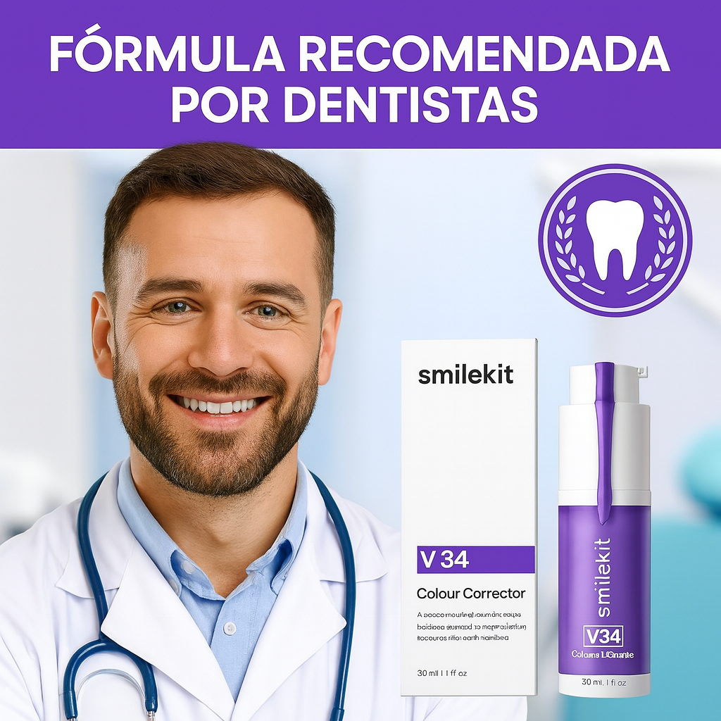 Blanqueador Dental SmileKit™ V34 | Dientes Más Blancos en 2 Minutos