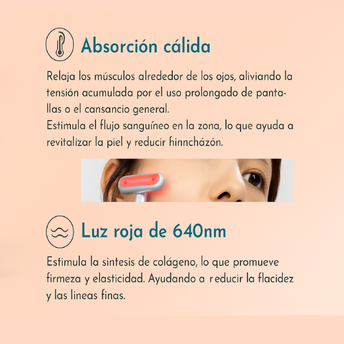 SkinGlow™ – Varita Facial con Luz Roja, Microcorriente, Calor y Masaje Vibratorio