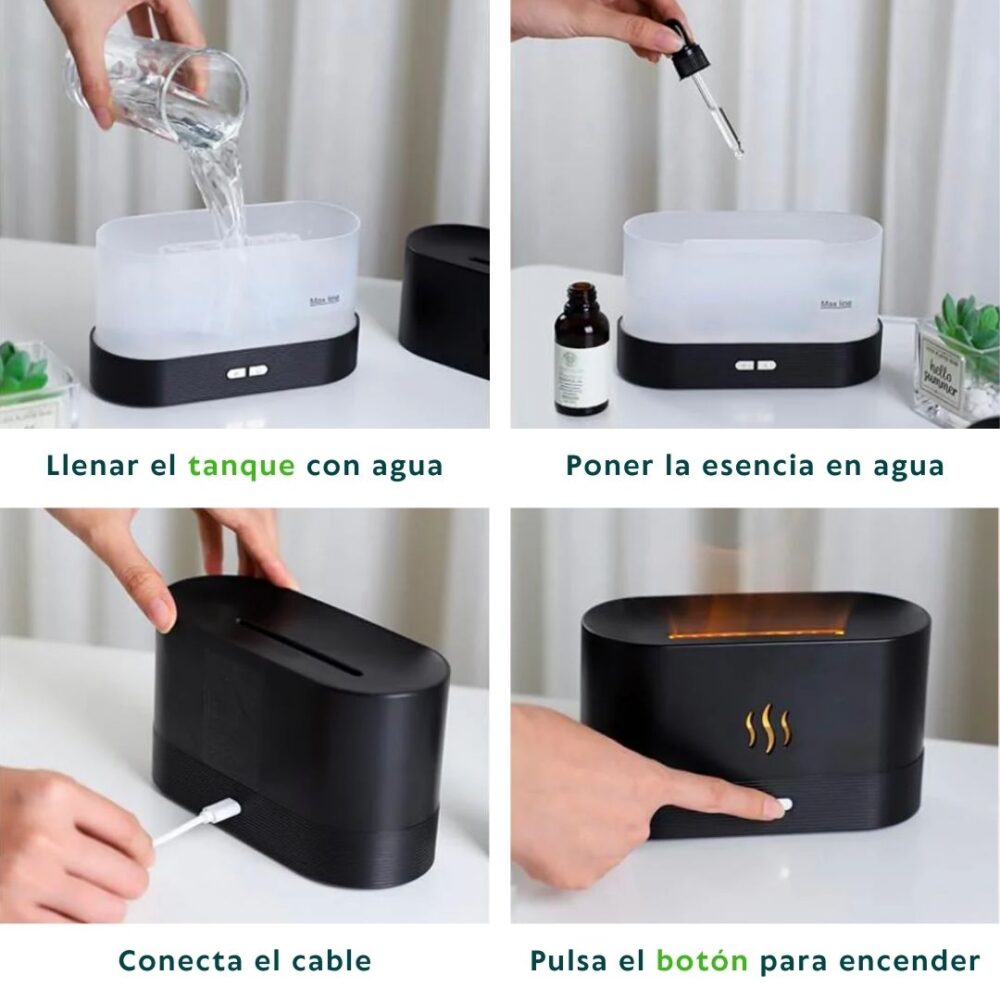 Humidificador y Difusor de Aromas LED - CleanFlame™