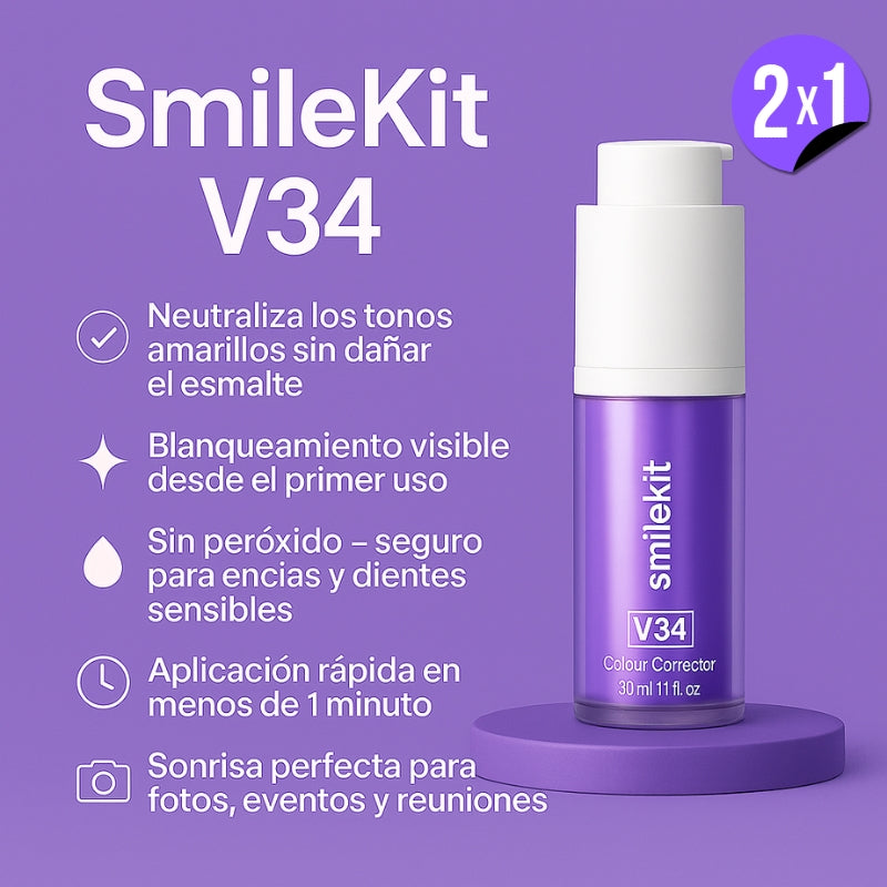 Serum Blanqueador Dental SmileKit™ V34 (COMPRA 1, LLEVA 2)