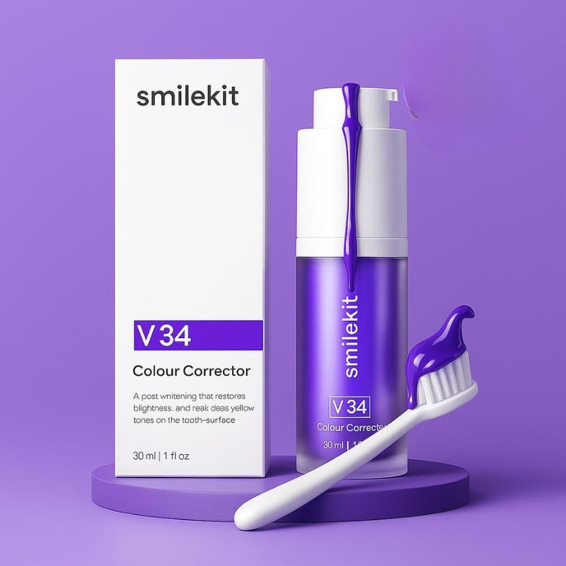 Blanqueador Dental SmileKit™ V34 | Dientes Más Blancos en 2 Minutos