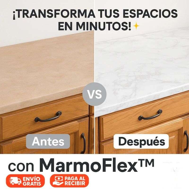 MarmoFlex™ - Adhesivo Mármol (3 Metros x 60 cm)