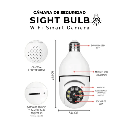 Cámara de Seguridad Inteligente SightBulb® (COMPRA 1, LLEVA 1 GRATIS)