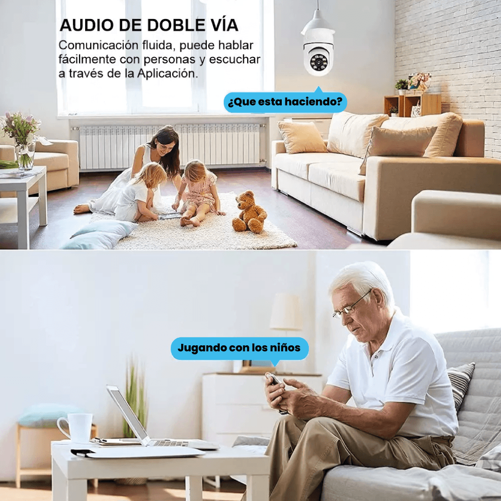 Cámara de Seguridad Inteligente SightBulb® (COMPRA 1, LLEVA 1 GRATIS)