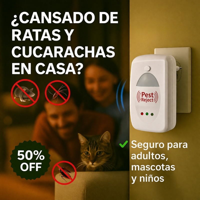 Repelente Ultrasónico Anti Plagas PestReject™