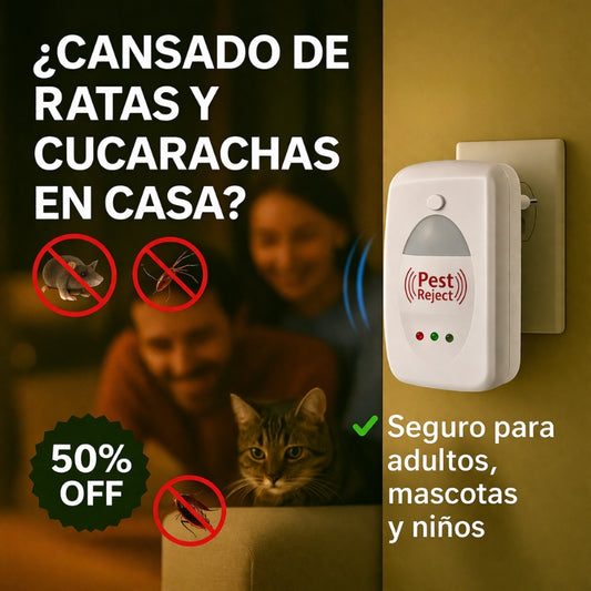 Repelente Ultrasónico Anti Plagas PestReject™