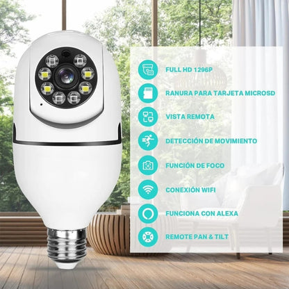 Cámara de Seguridad Inteligente SightBulb® (COMPRA 1, LLEVA 1 GRATIS)
