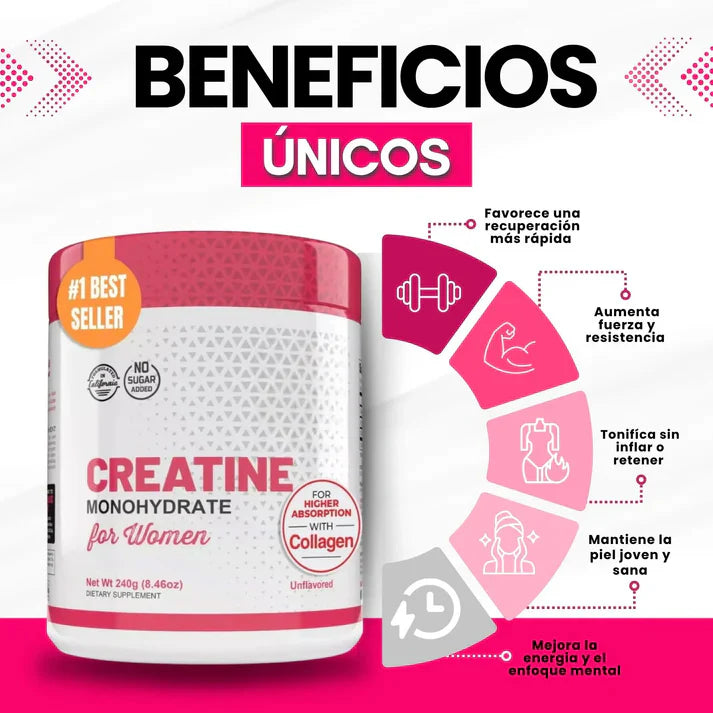 Original OldSchool Labs® Creatina Monohidratada para Mujer (240g)