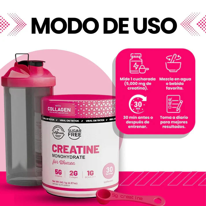Original OldSchool Labs® Creatina Monohidratada para Mujer (240g)