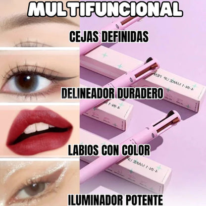 MakeUpPen® 4 en 1 | Cejas, Ojos, Labios y iluminador + SERUM ANTI-MACHAS (REGALO)