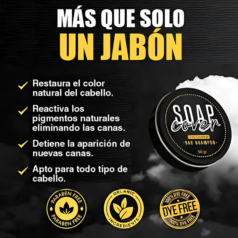 JABÓN ELIMINADOR DE CANAS NATURAL COVERSOAP™