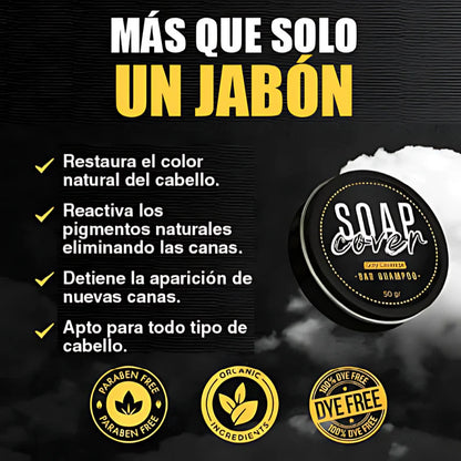 JABÓN ELIMINADOR DE CANAS NATURAL COVERSOAP™
