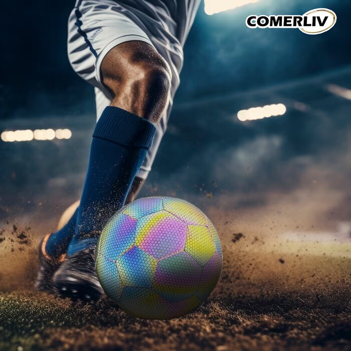 Balón de fútbol holográfico luminoso
