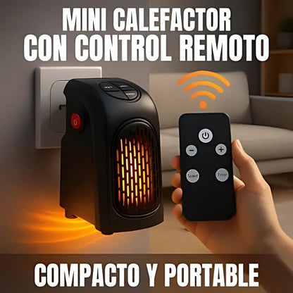 Calefactor Eléctrico Portátil 400W  Handy Heater + Control Remoto