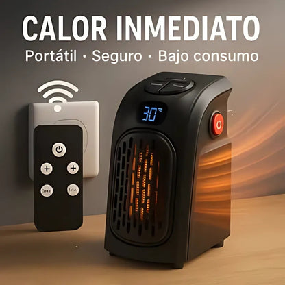 Calefactor Eléctrico Portátil 400W  Handy Heater + Control Remoto