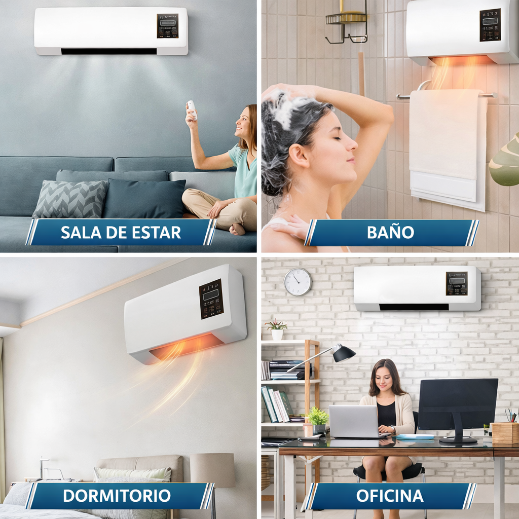 Aire Acondicionado Portátil 2 en 1 Calor y Frio - Bajo consumo y Máxima Potencia