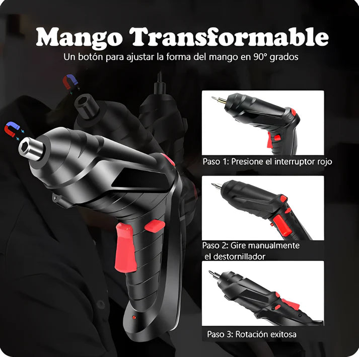 DrillMate® - Destornillador Electrico Inalambrico 47 Piezas + Maletín