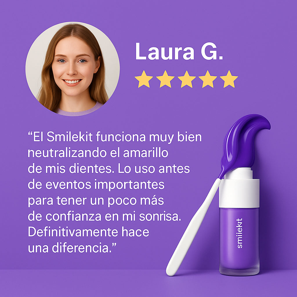 Blanqueador Dental SmileKit™ V34 - Dientes más blancos en 2 minutos