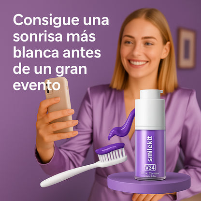 Blanqueador Dental SmileKit™ V34 - Dientes más blancos en 2 minutos