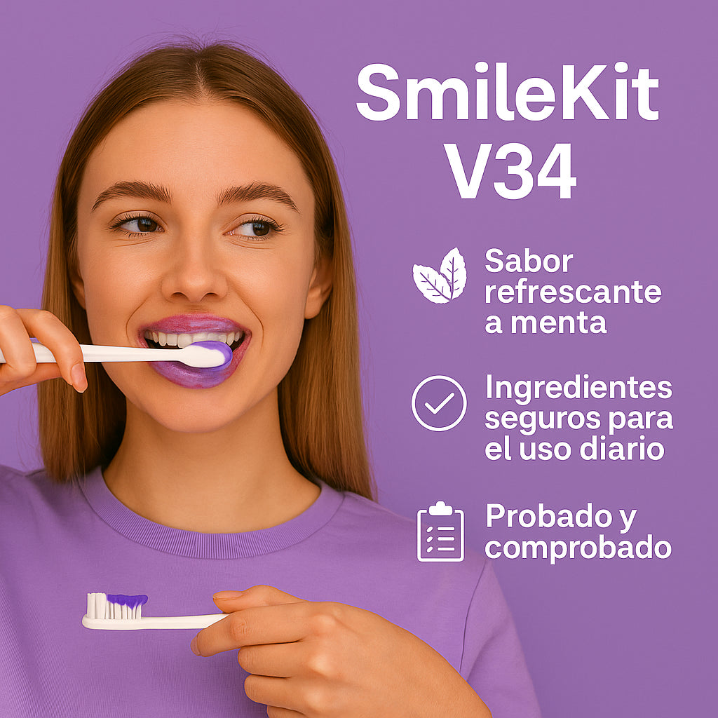Blanqueador Dental SmileKit™ V34 - Dientes más blancos en 2 minutos