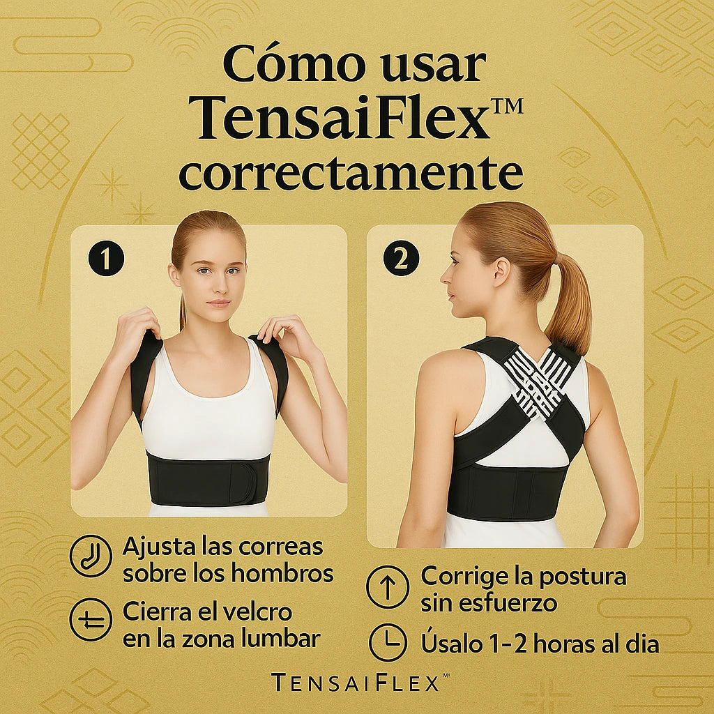 Corrector Postural TensaiFlex™ – Endereza tu postura y olvida el dolor