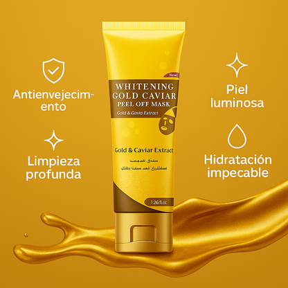 GoldenGlow™ – Mascarilla Facial Dorada con Colágeno y Retinol
