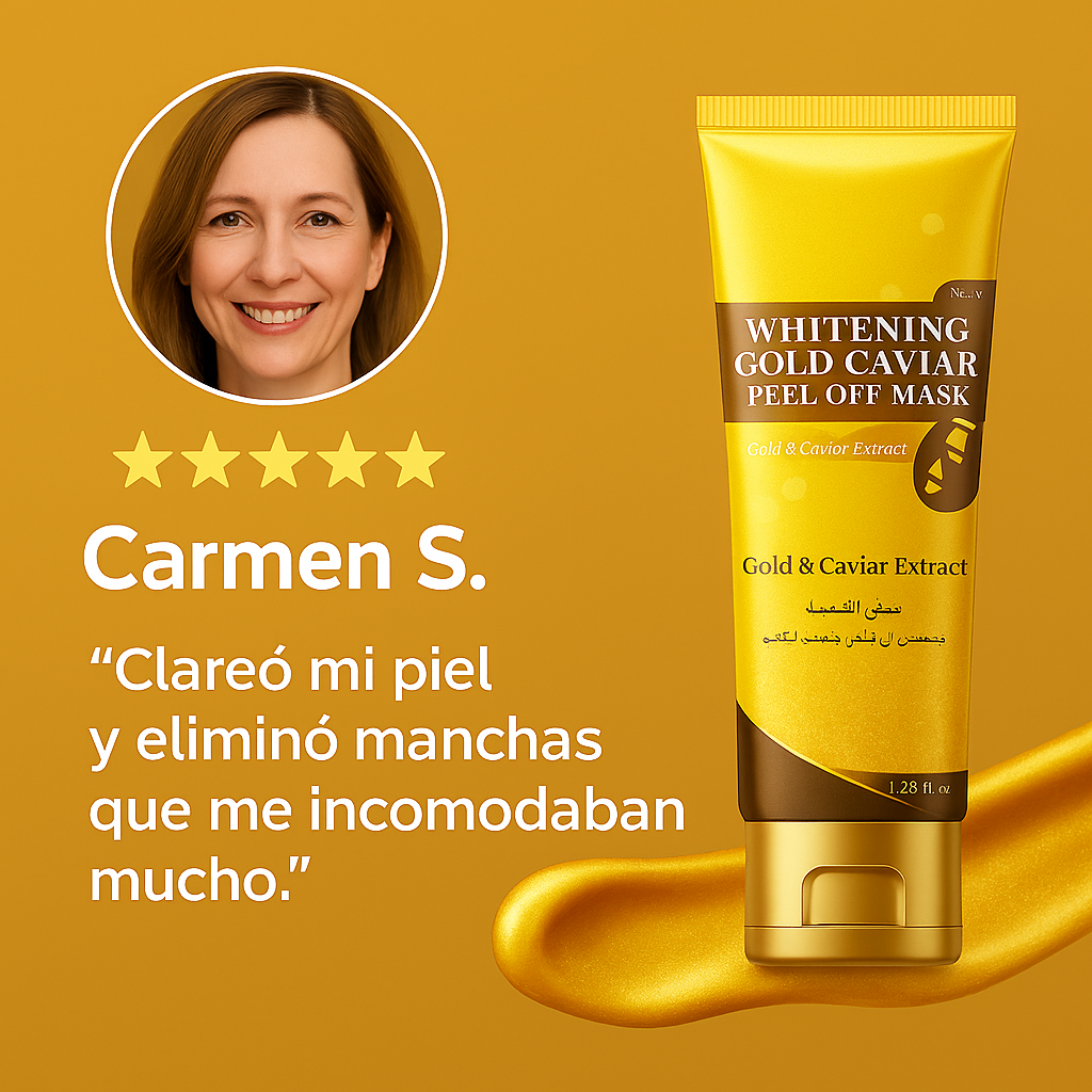 GoldenGlow™ – Mascarilla Facial Dorada con Colágeno y Retinol