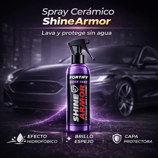 Spray Cerámico Hidrofóbico ShineArmor™ | Protección y Brillo en Segundos