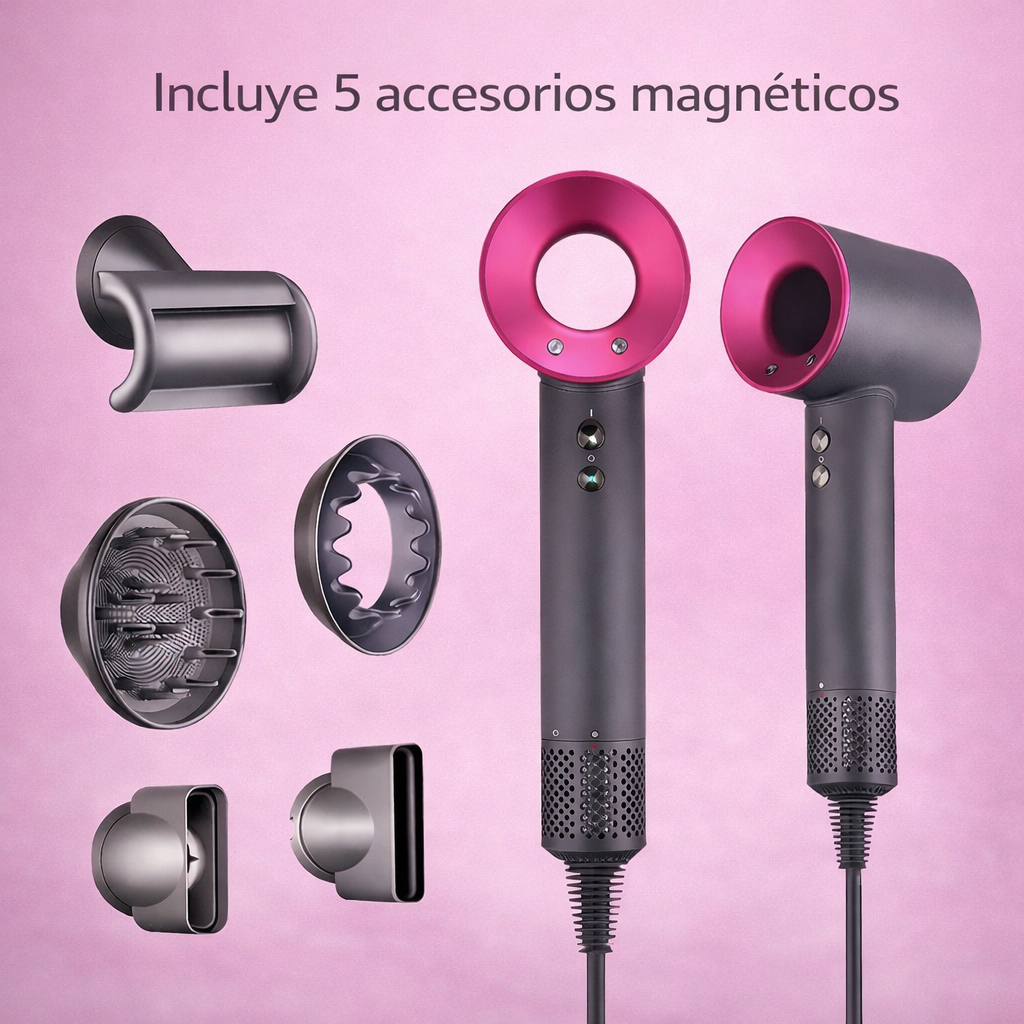 Secador Iónico LuxeAir Pro™ + 5 Acesorios