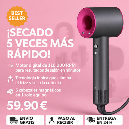Secador Iónico LuxeAir Pro™ + 5 Acesorios