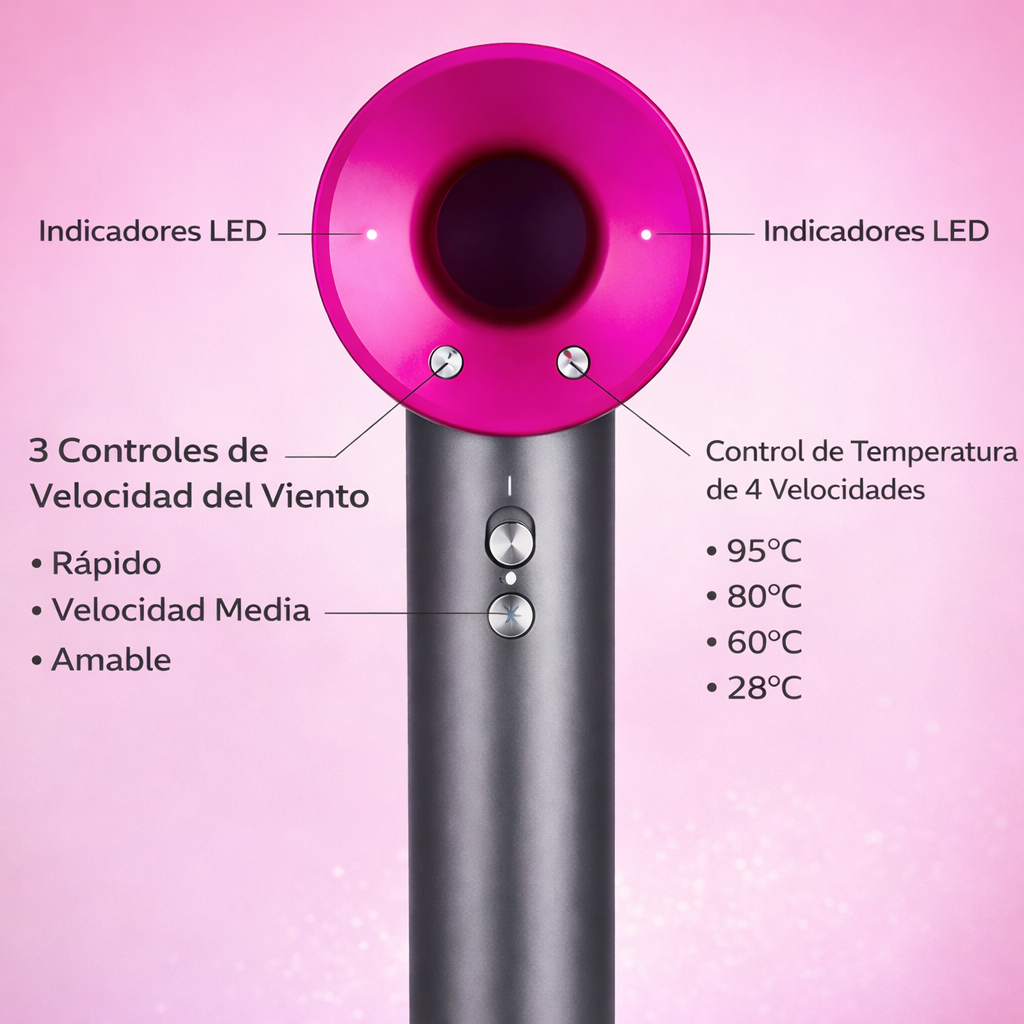 Secador Iónico LuxeAir Pro™ + 5 Acesorios
