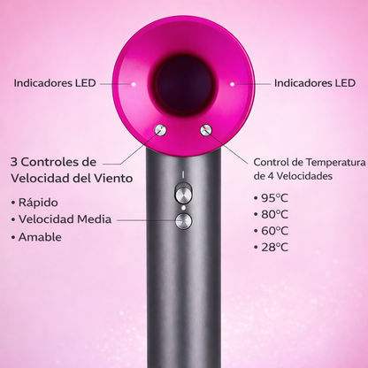 Secador Iónico LuxeAir Pro™ + 5 Acesorios