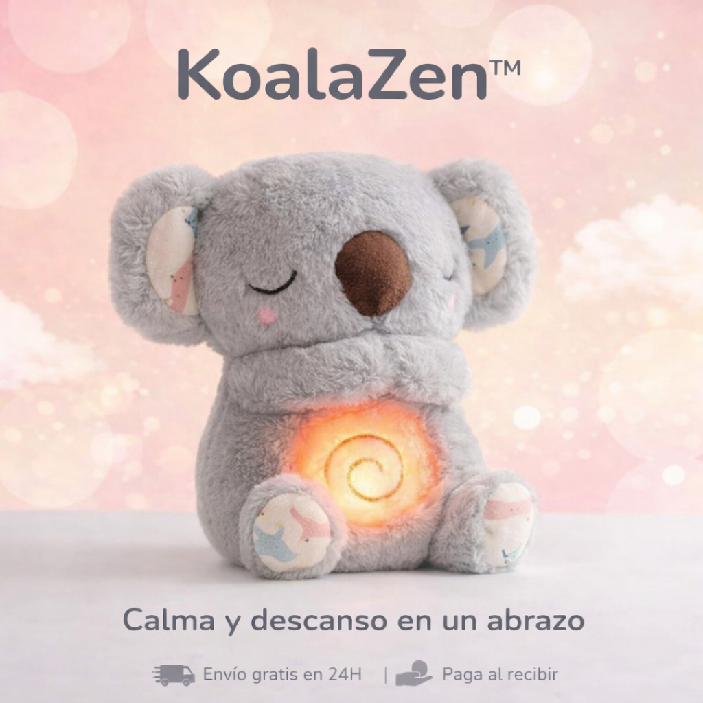 KoalaZen™ | Peluche Calmante con Respiración, Luz y Sonido