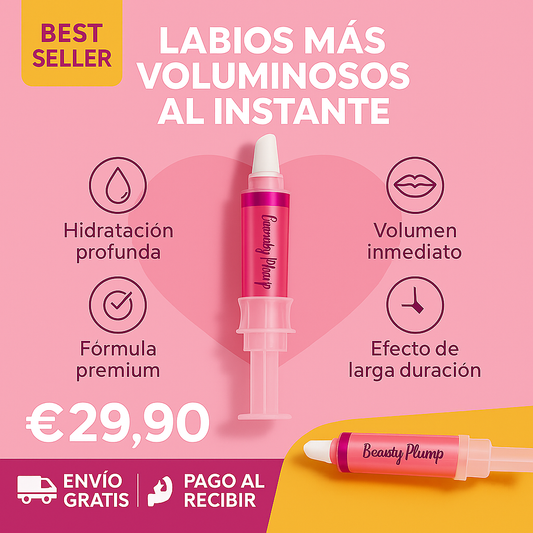 Gloss Voluminizador BeautyPlump® - Volumen para tus labios en 3 minutos