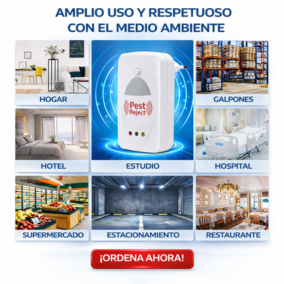 Repelente Ultrasónico Anti Plagas PestReject™