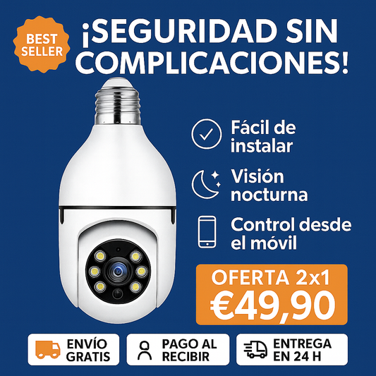 Cámara de Seguridad Inteligente SightBulb® (COMPRA 1, LLEVA 1 GRATIS)