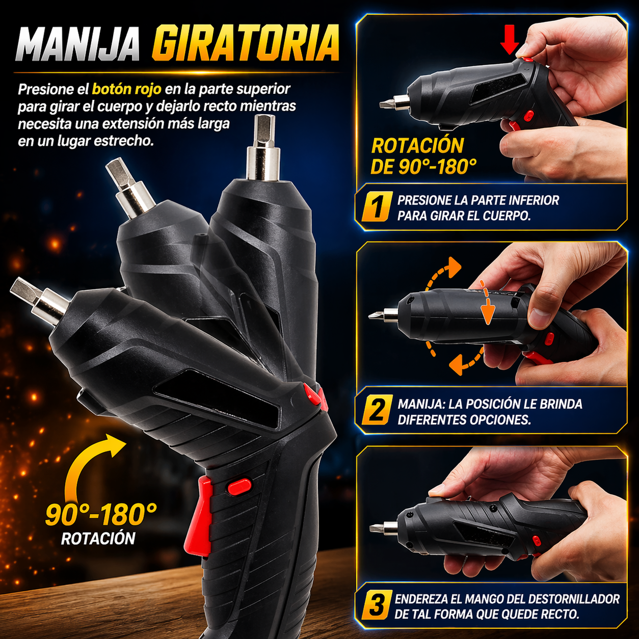 DrillMate® - Destornillador Electrico Inalambrico 47 Piezas + Maletín