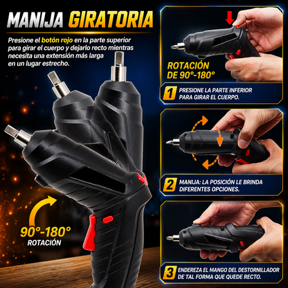 DrillMate® - Destornillador Electrico Inalambrico 47 Piezas + Maletín