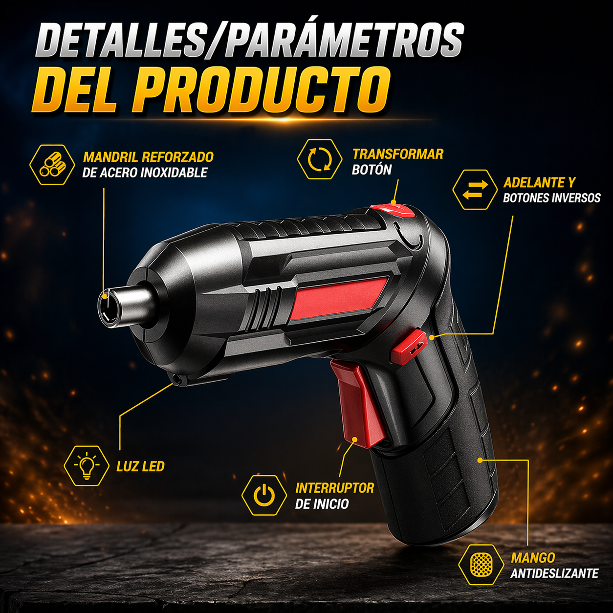 DrillMate® - Destornillador Electrico Inalambrico 47 Piezas + Maletín