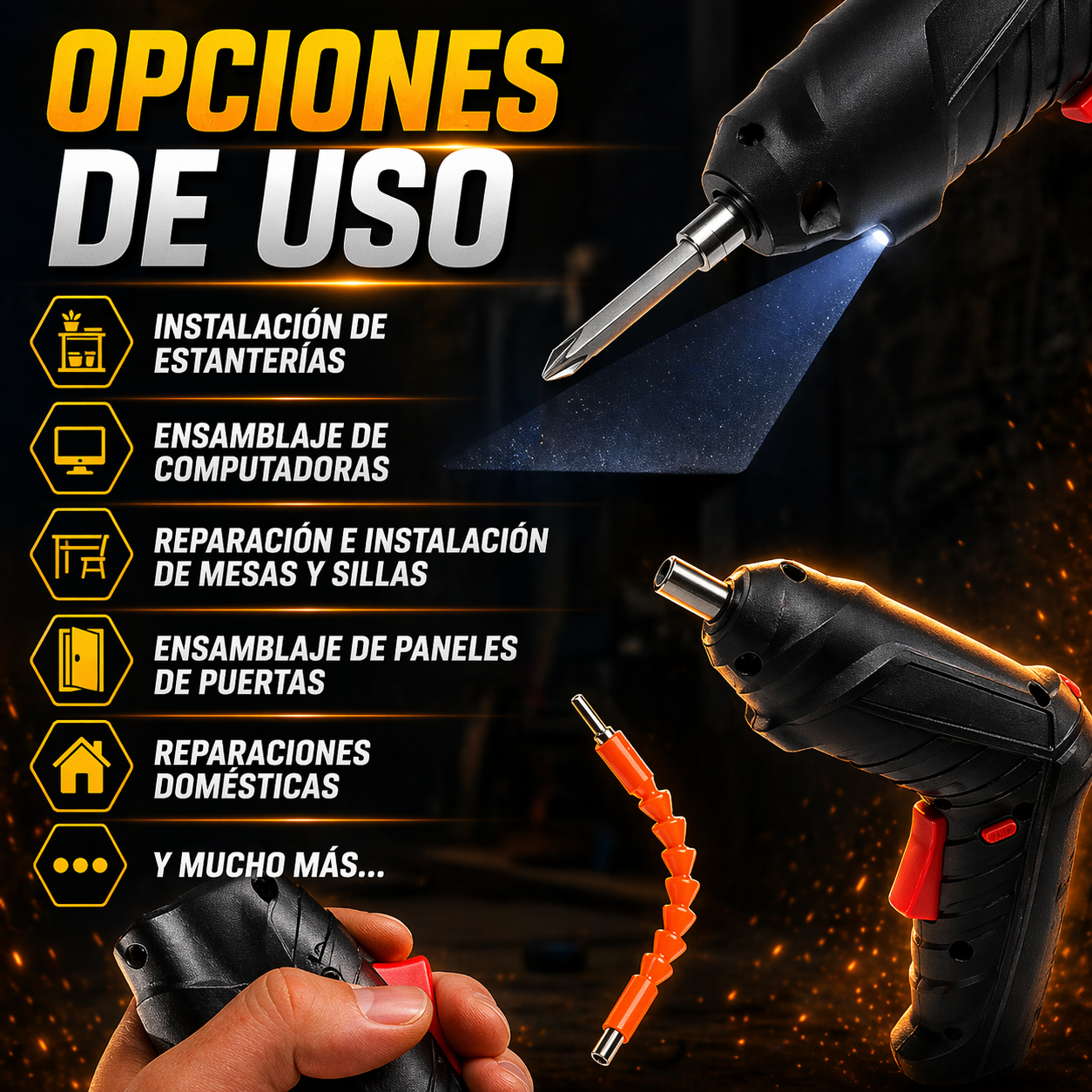 DrillMate® - Destornillador Electrico Inalambrico 47 Piezas + Maletín