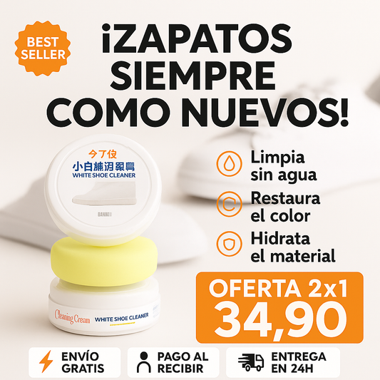Crema Magica para Limpieza de Zapatos CleaningCream® (OFERTA 2X1)