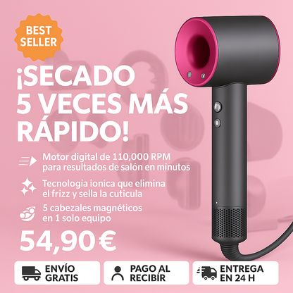 Secador Iónico LuxeAir Pro™ | Alisa, seca, moldea y da volumen sin esfuerzo