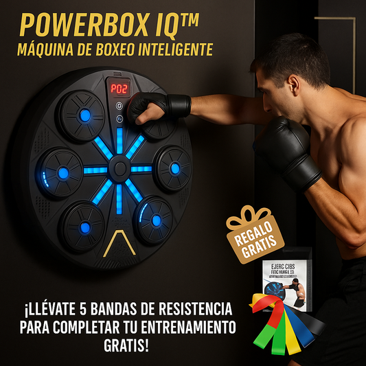 PowerBox IQ™ Maquina de Boxeo Inteligente + Bandas de Resistencia GRÁTIS