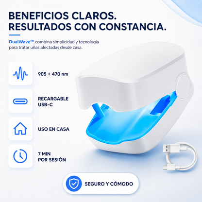 DualWave™ | Láser 905+470 nm para Hongos en las Uñas