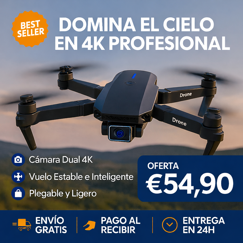 Dron 4K Doble Camara ProMax™ + Maletín Gratis