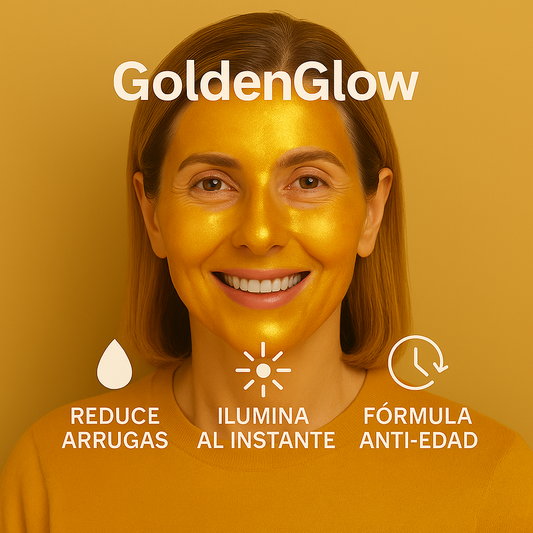 GoldenGlow™ – Mascarilla Facial Dorada con Colágeno y Retinol