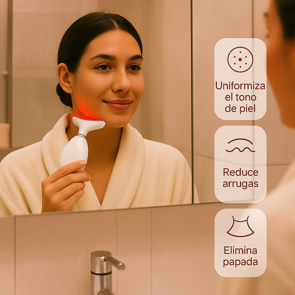 Masajeador Facial Antiarrugas SkinLift® + Mascarilla de Arcilla y Té Verde (REGALO)