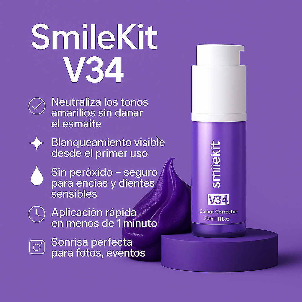 Pasta Blanqueadora Dental SmileKit™ V34 (HASTA 50% OFF)