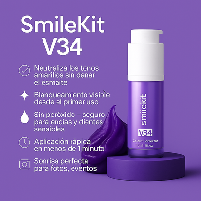 Pasta Blanqueadora Dental SmileKit™ V34 (HASTA 50% OFF)